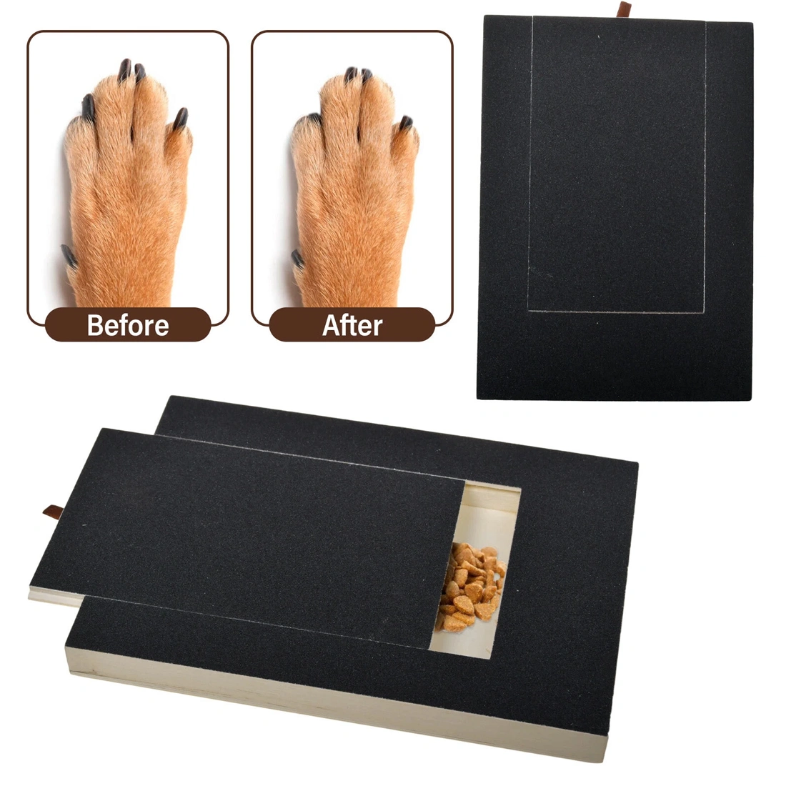 Double Sided Dog Nail File & Scratch Board, Pet Nail Care Grind Pad UK view 5