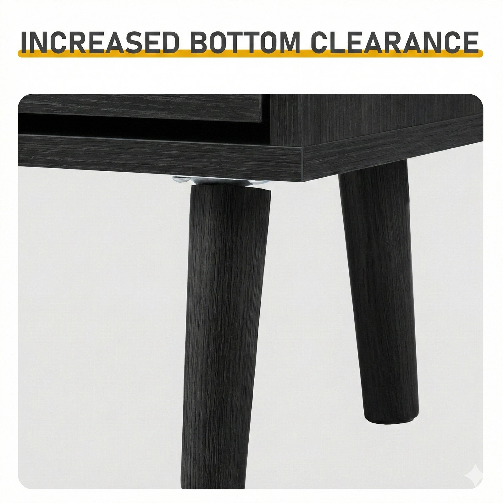 Rattan shoe cabinet with 2 drawers and 4 flip-tops, made of particleboard, 105*24*110cm, black view 6