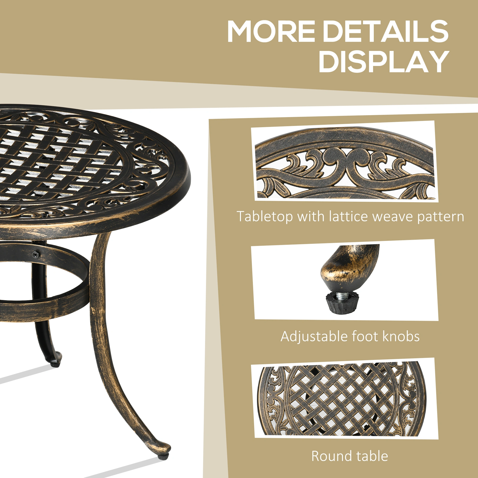 Natural Rattan Coffee Table Round Woven Cocktail Table Sturdy Metal Frame for Living Room Decor view 3