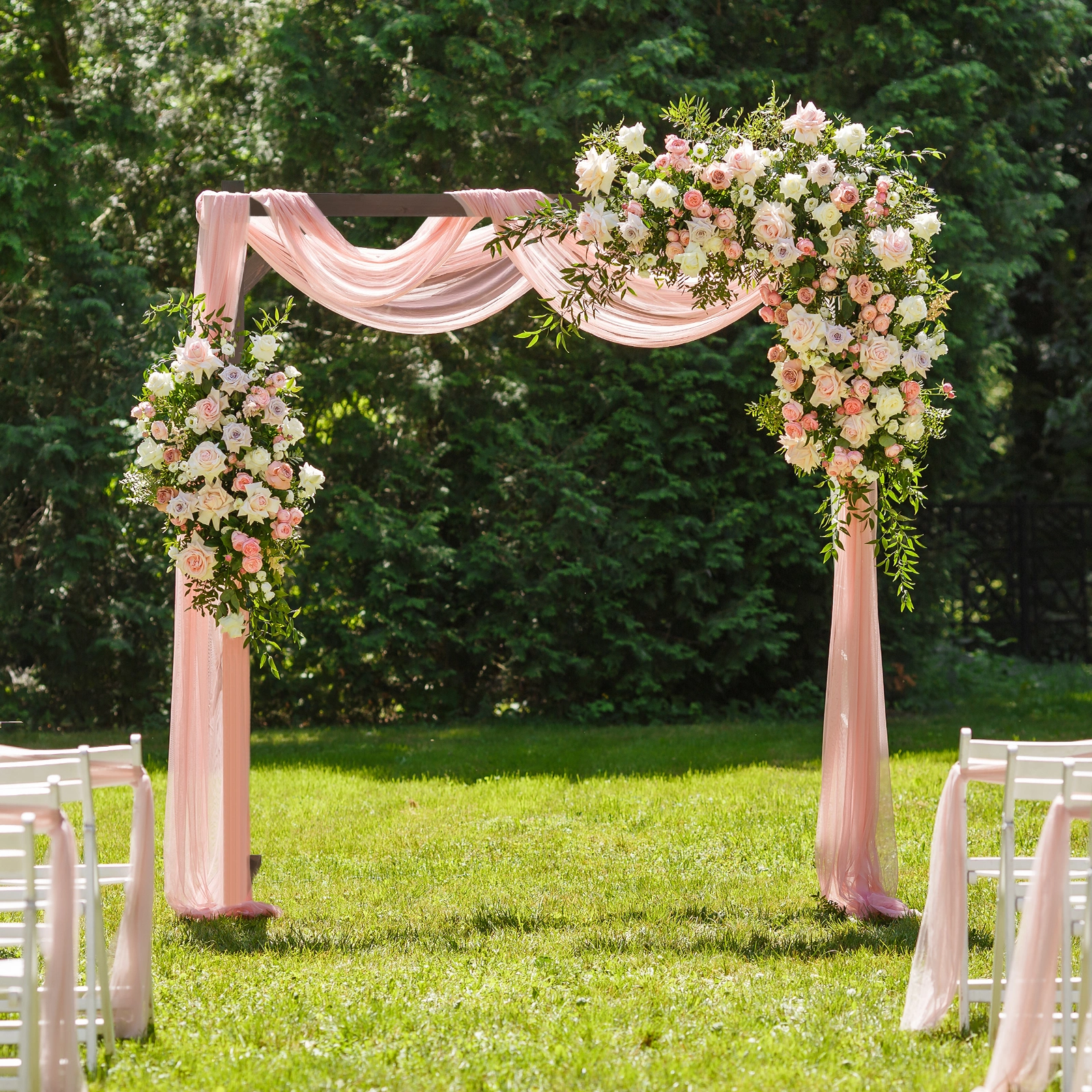 7.2FT Wooden Wedding Arch, Square Wood Arch Wedding Arbor Backdrop Stand for Indoor Outdoor Ceremony Party Proposal Scene Garden Beach Forest Rustic Boho Decoration view 6