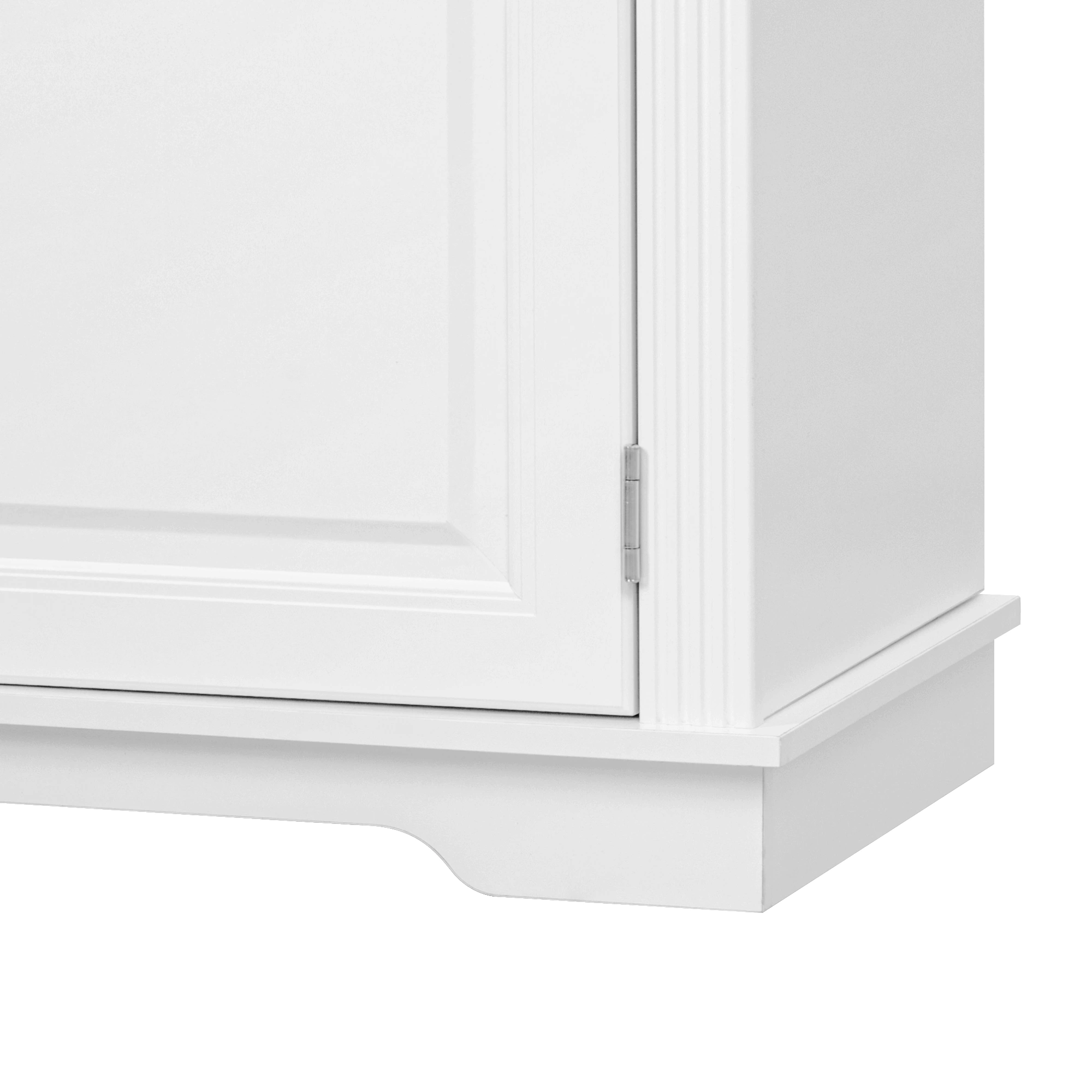 K&K 71" Tall Kitchen Pantry Cabinet with 3 Pull Out Cabinet Organizers, Farmhouse Embossed Texture Storage Cabinet with 6 Door Shelves, 2 Drawers, Freestanding Cupboard for Kitchen, Dining Room White view 7