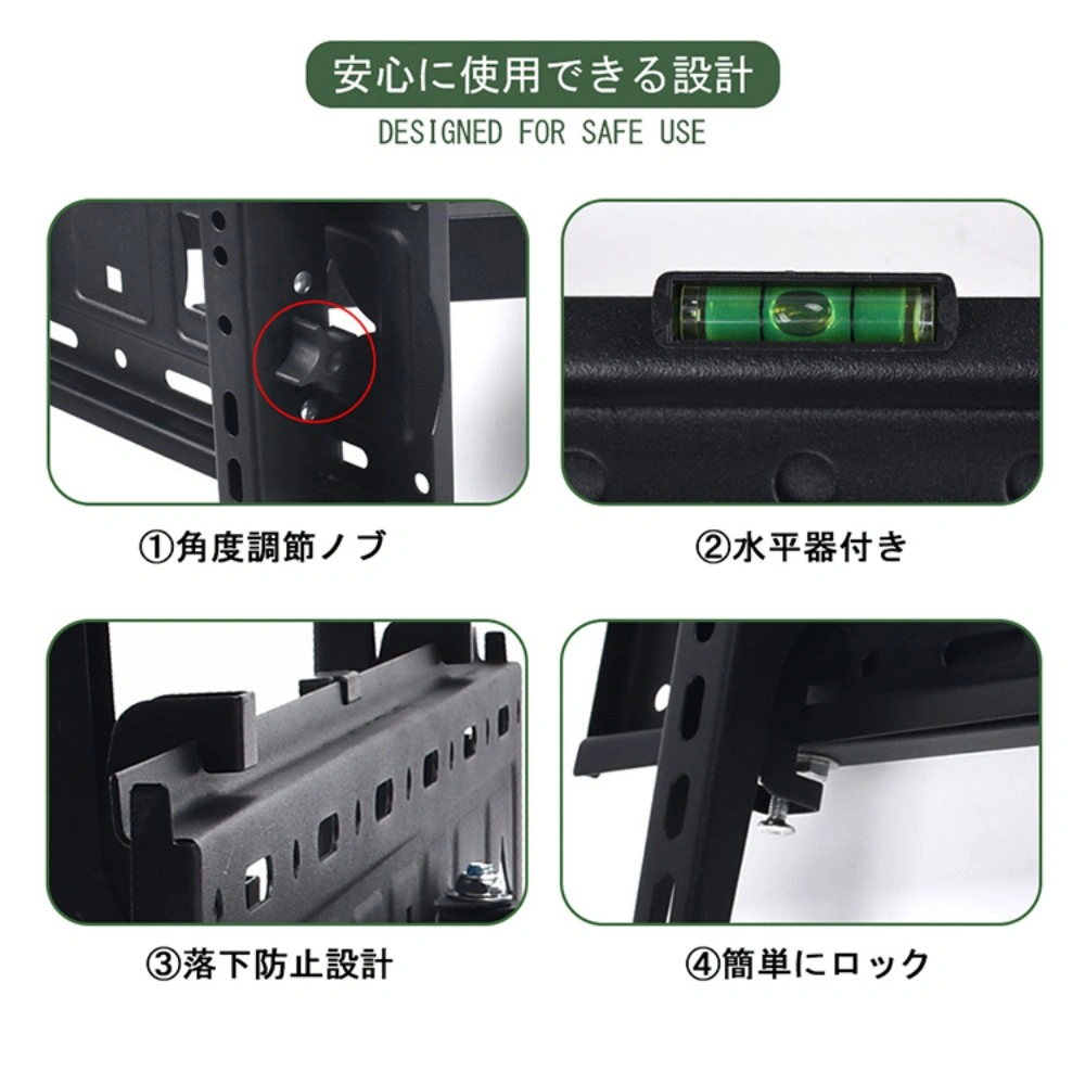 テレビ 壁掛け 金具 アーム 大型 32-70インチ対応 耐荷重50KG 上下左右 角度調整 金物 ダブルアームタイプ 汎用タイプ 伸縮 液晶テレビ用 view 6