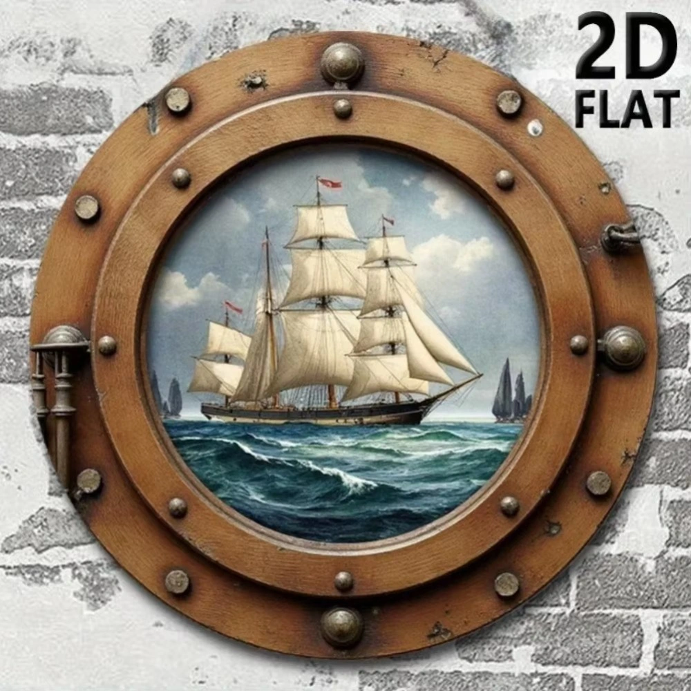 Nautical Sailboat Wall Art Vintage Coastal Decor - Nautical Wall Decor for Living Room Bedroom Home