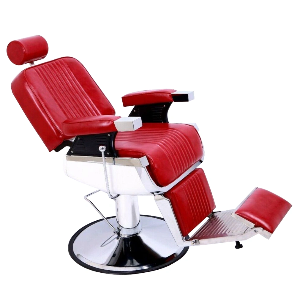 Hydraulic Recline Barber Chair All Purpose Heavy Duty Salon Spa Chair Beauty Equipment Red view 2