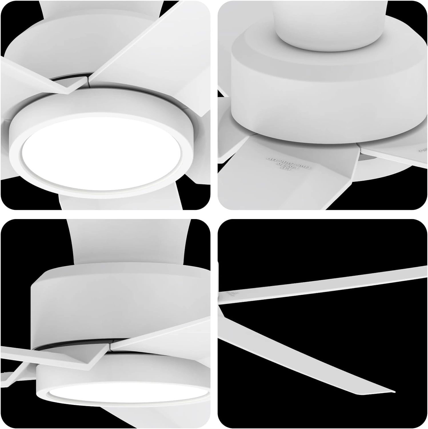 52 inch Ceiling Fans with Lights, Large Air Volume Ceiling Fans with Reversible Quiet DC Motor and Remote, 5X-W5[Unable ship on weekends, TK/TEMU only for pickup, only TX10643 warehouse supports GOFO] view 3