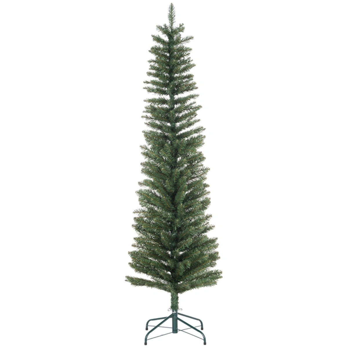 6 ft Artificial Christmas Tree, Full Premium Pre-Strung Pine Christmas Tree with Sturdy Metal Stand