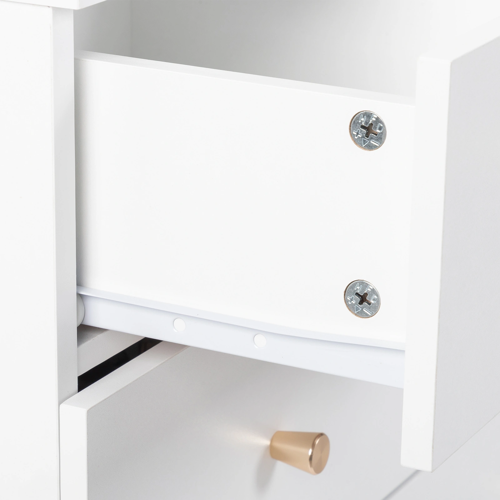 Modern 6-Drawer Dresser Cabinet, Simple White Bedroom Storage Console with Smooth Glide Drawers view 9