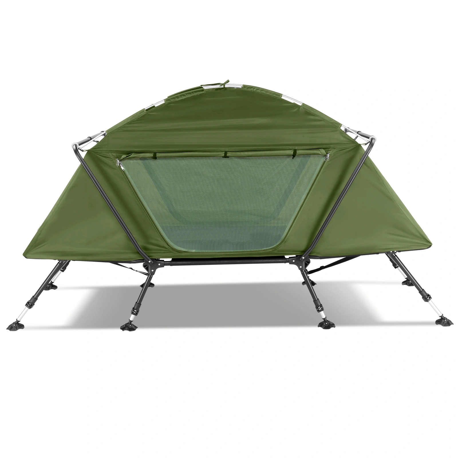 Collapsible camping tent with an integrated cot view 5