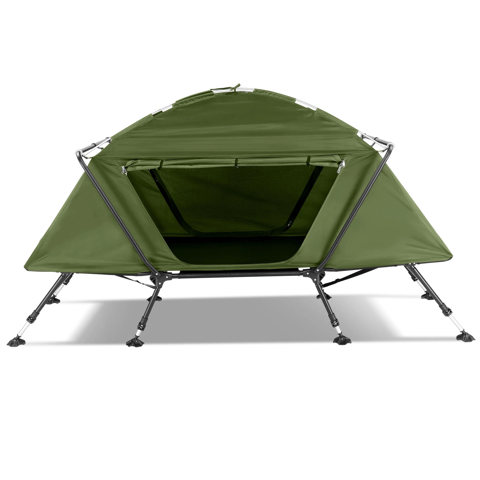 Collapsible camping tent with an integrated cot view 6
