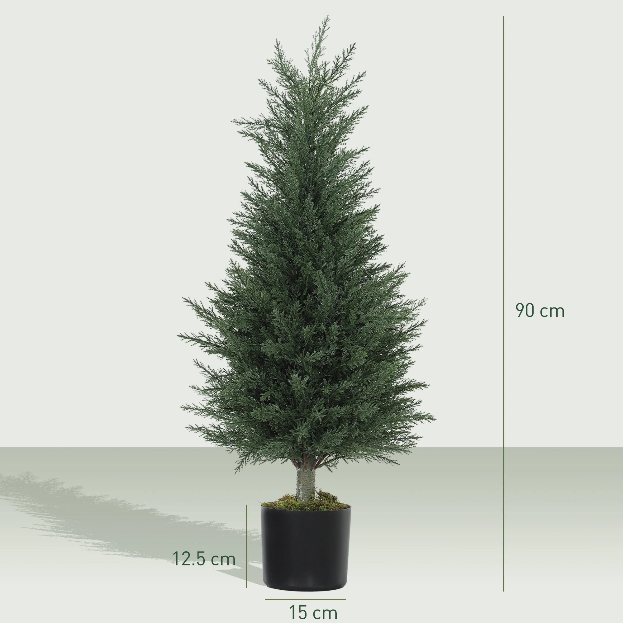 Premium Artificial Potted Plant - Lifelike Faux Greenery Indoor Outdoor Decor view 2