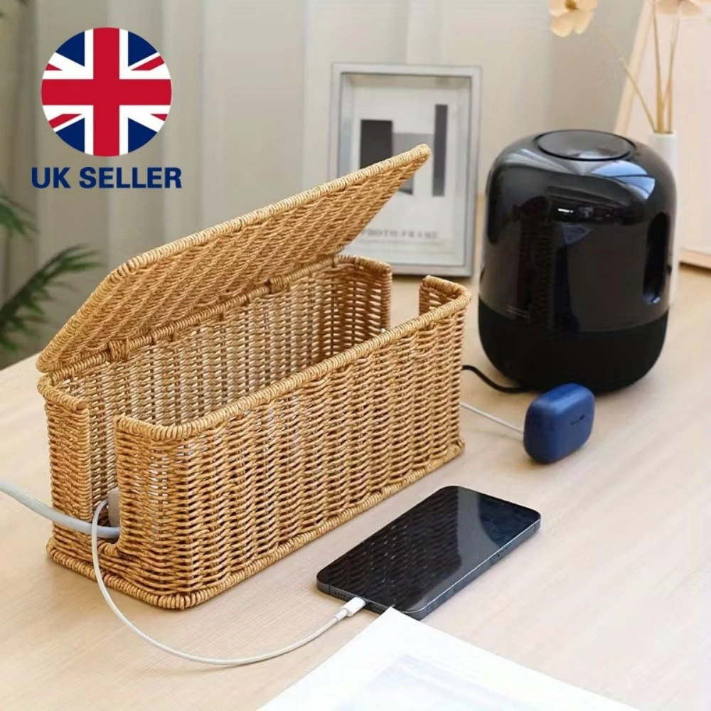 Cable Wire Storage Box - Cord Management Organiser Case for Plug Sockets & Safety Tidying Solution