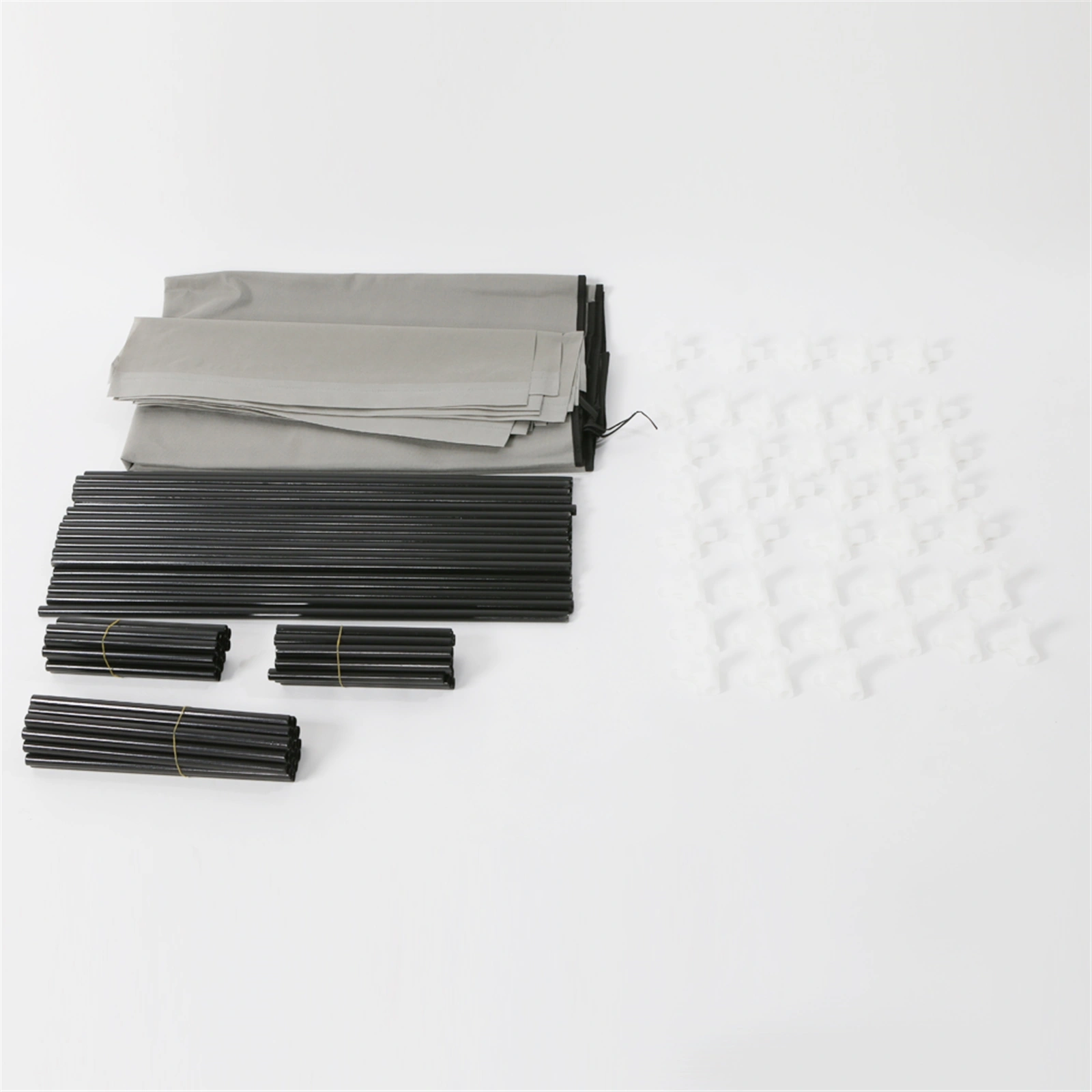 6-Row 2-Line 12 Lattices Non-woven Fabric Shoe Rack Gray view 2
