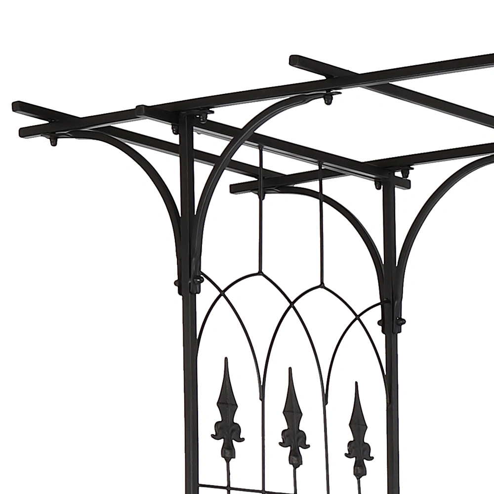 Flat Roof Wrought Iron Arches Plant Climbing Frame view 13