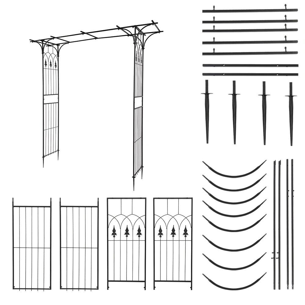Flat Roof Wrought Iron Arches Plant Climbing Frame view 23