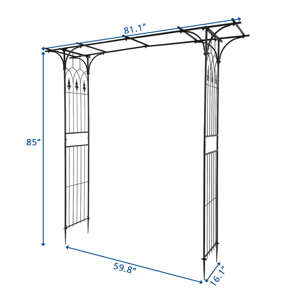 Flat Roof Wrought Iron Arches Plant Climbing Frame view 25