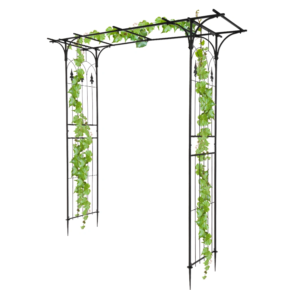 Flat Roof Wrought Iron Arches Plant Climbing Frame view 26