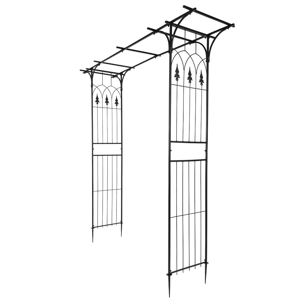 Flat Roof Wrought Iron Arches Plant Climbing Frame view 37