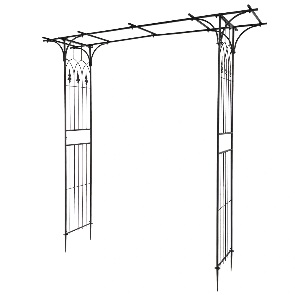 Flat Roof Wrought Iron Arches Plant Climbing Frame view 39
