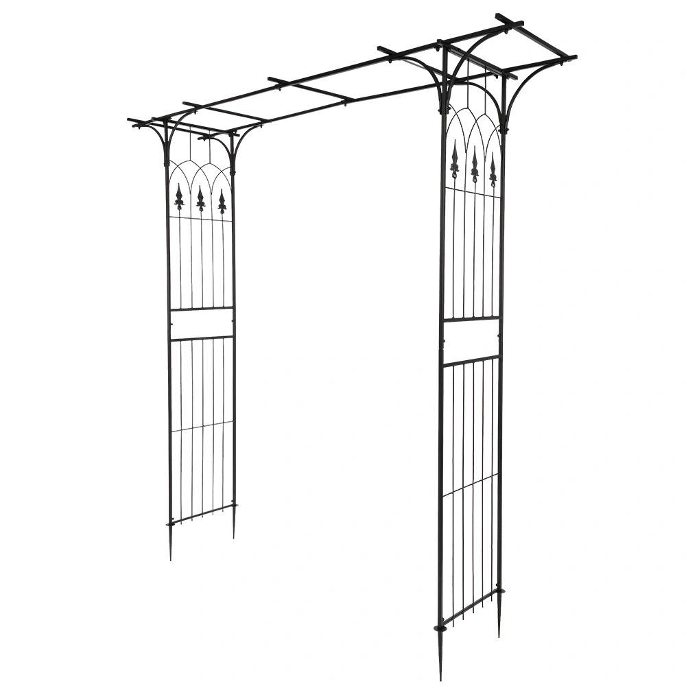 Flat Roof Wrought Iron Arches Plant Climbing Frame view 40