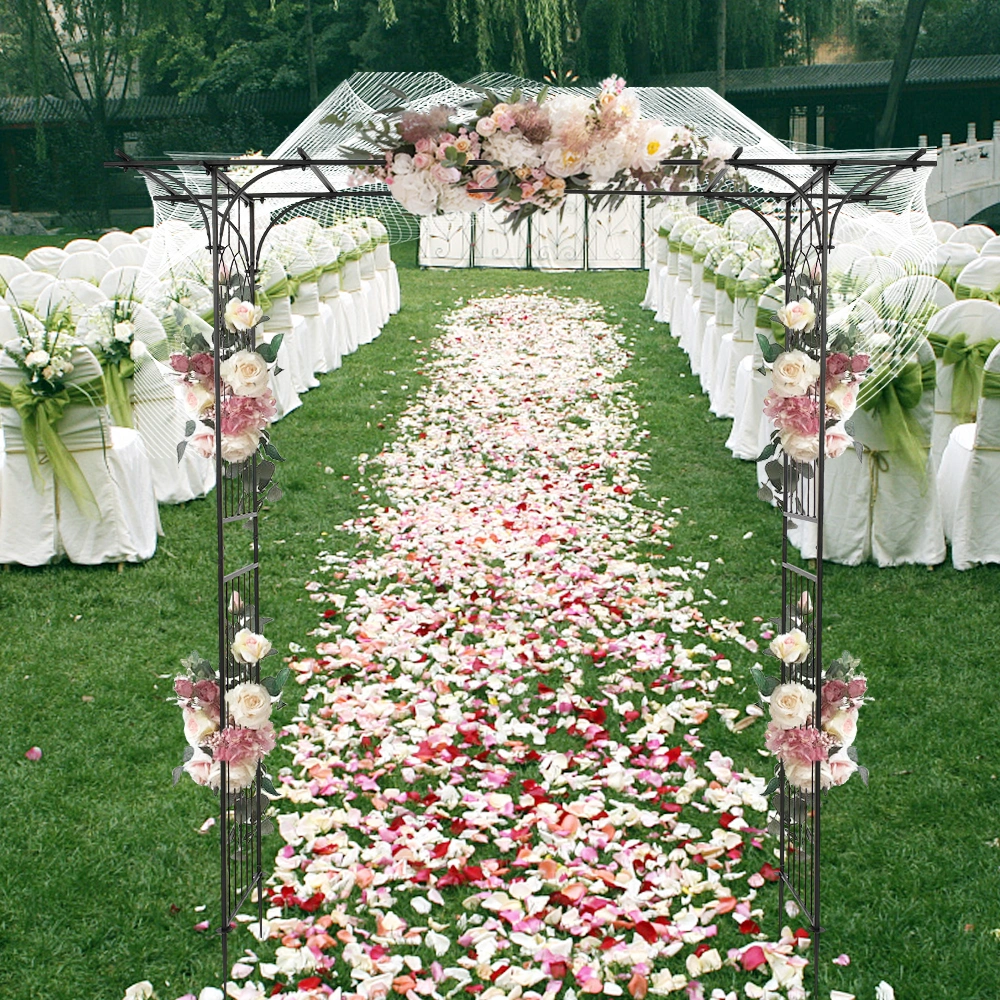 Flat Roof Wrought Iron Arches Plant Climbing Frame view 45