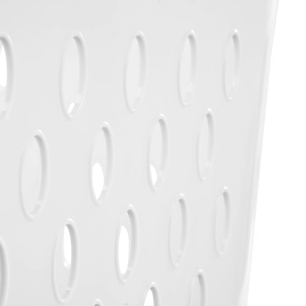 (2 pack) Extra Large 2.7 Bushel Plastic Laundry Basket with 2 Carry Handles, White, Adult (Shipment from Walmart) view 2