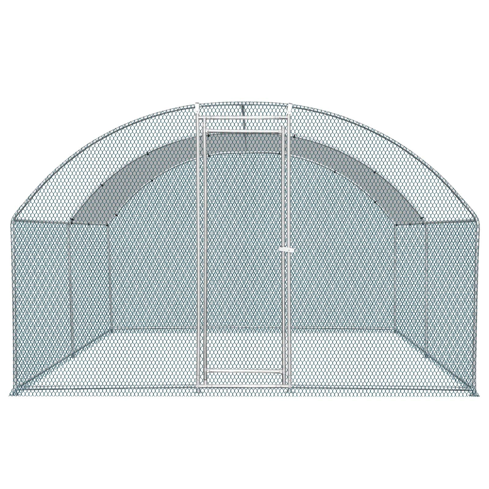 10 x 10 ft Large Metal Chicken Coop, Walk-in Poultry Cage Chicken Hen Run House with Waterproof Cover, Rabbits Cats Dogs Farm Pen for Outdoor Backyard Farm Garden view 11
