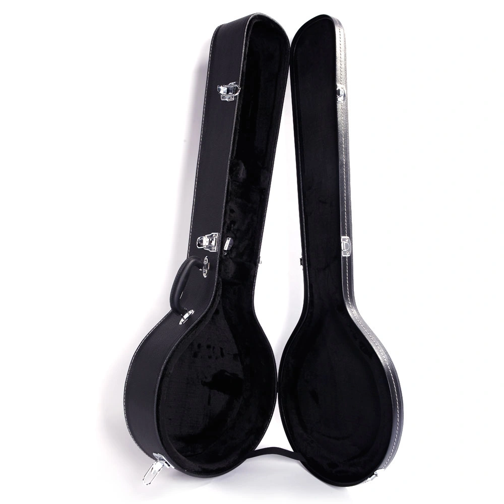 5-String 6-String Microgroove Pattern Leather Wood Banjos Case Black view 11