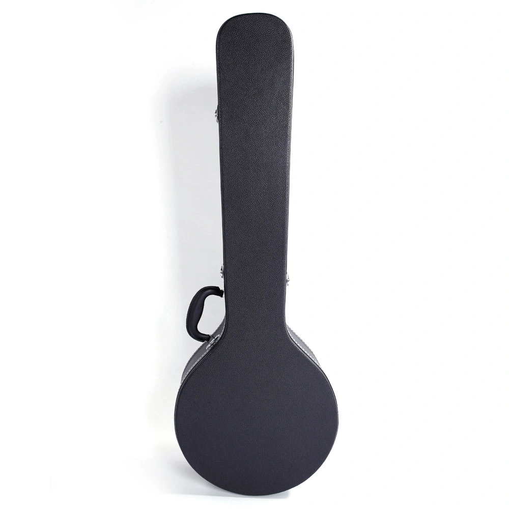 5-String 6-String Microgroove Pattern Leather Wood Banjos Case Black view 2