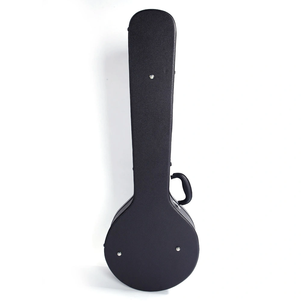 5-String 6-String Microgroove Pattern Leather Wood Banjos Case Black view 6