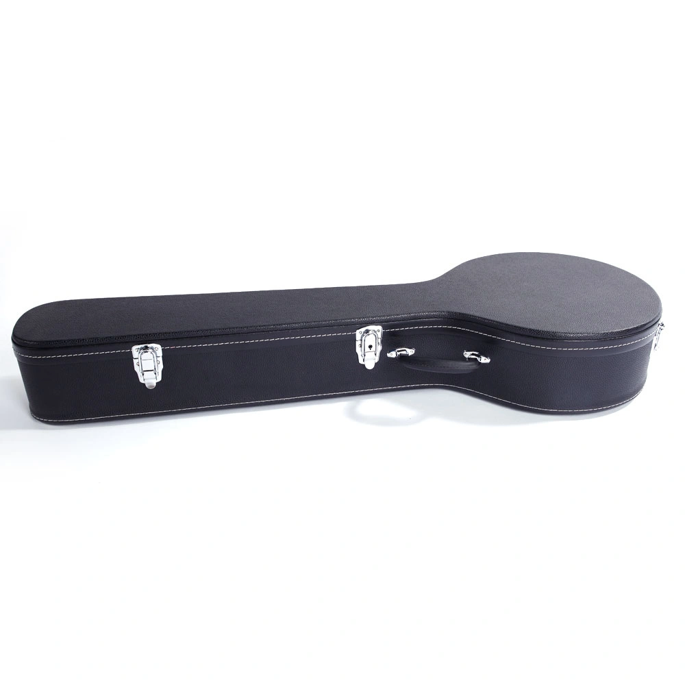 5-String 6-String Microgroove Pattern Leather Wood Banjos Case Black view 7