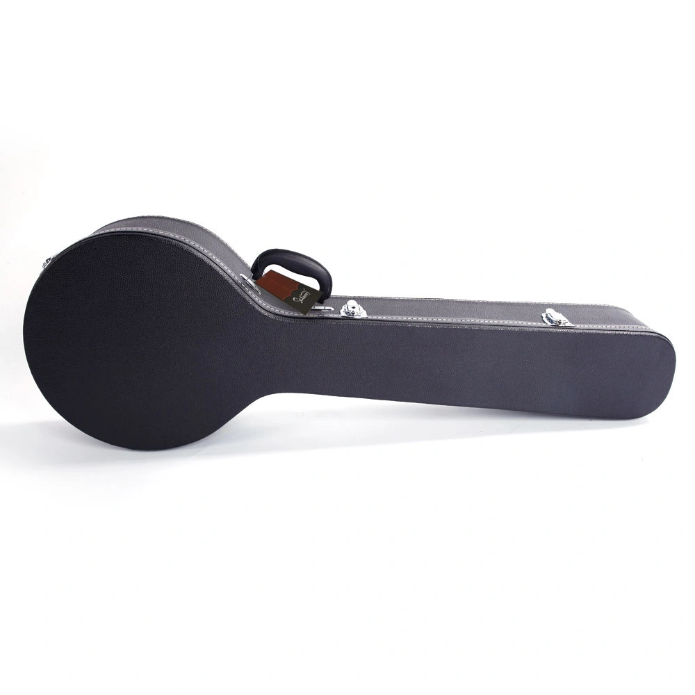 5-String 6-String Microgroove Pattern Leather Wood Banjos Case Black view 9