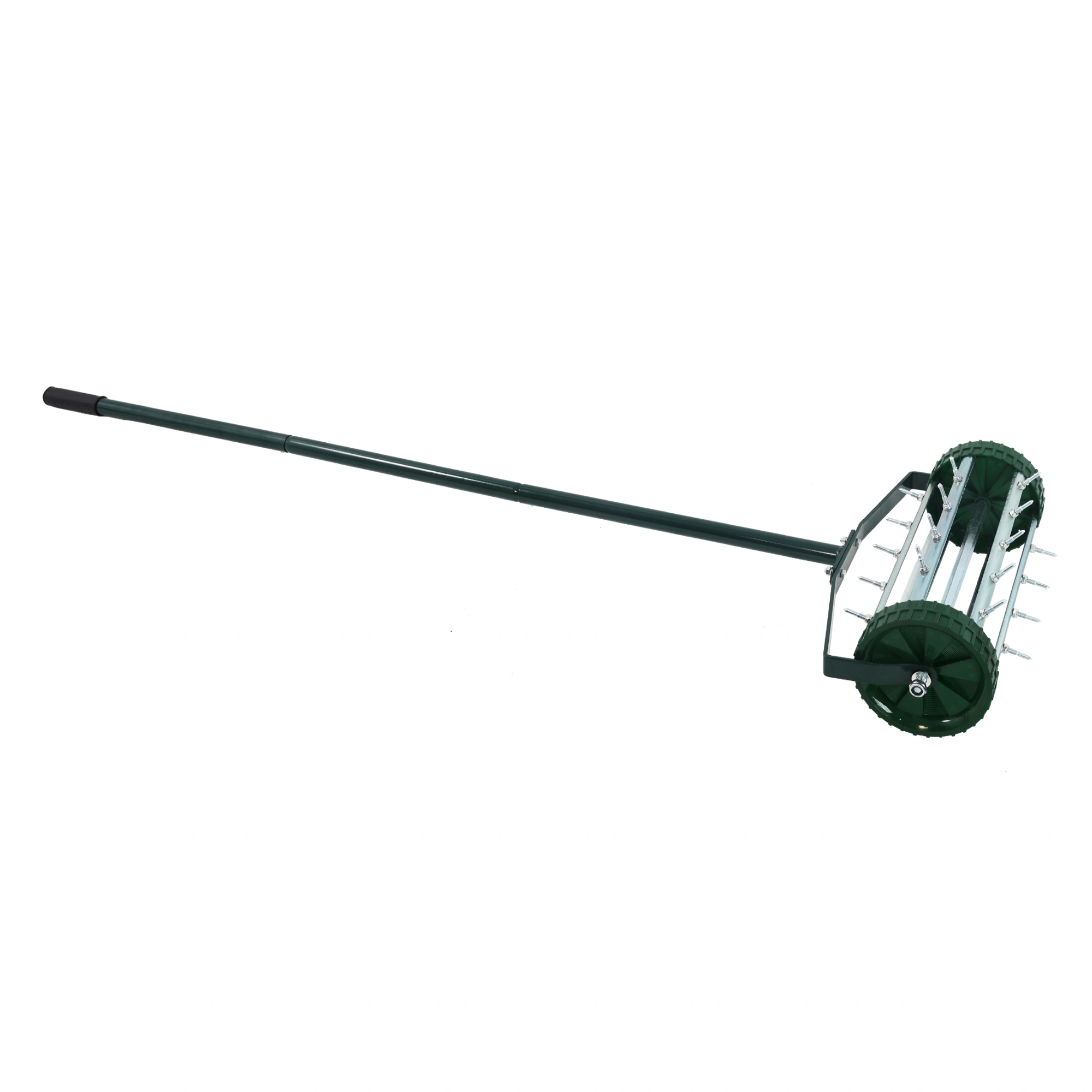 Heavy Duty Rolling Lawn Aerator,Rolling Lawn Aerator, Rotary Push Tine Spike Soil Lawn Aerator Gardening Tool with 3-Piece Long Steel Handle for Garden Yard Grass Maintenance,Not support self-pick up view 4