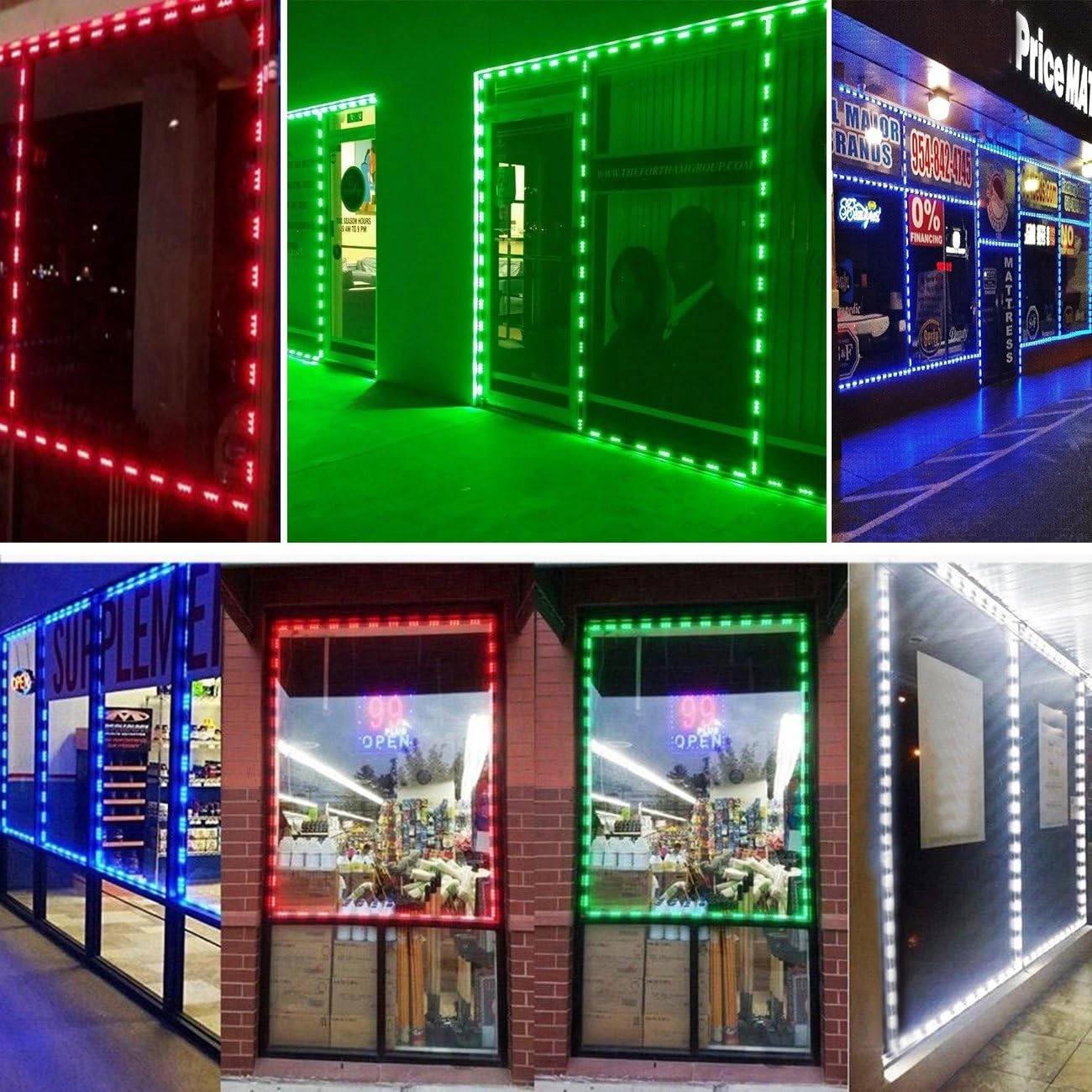 5050 SMD LED Strip Lights IP65 Waterproof, Super Bright 12V DC Ribbon Tape with Controller for Sign Light Bar view 10