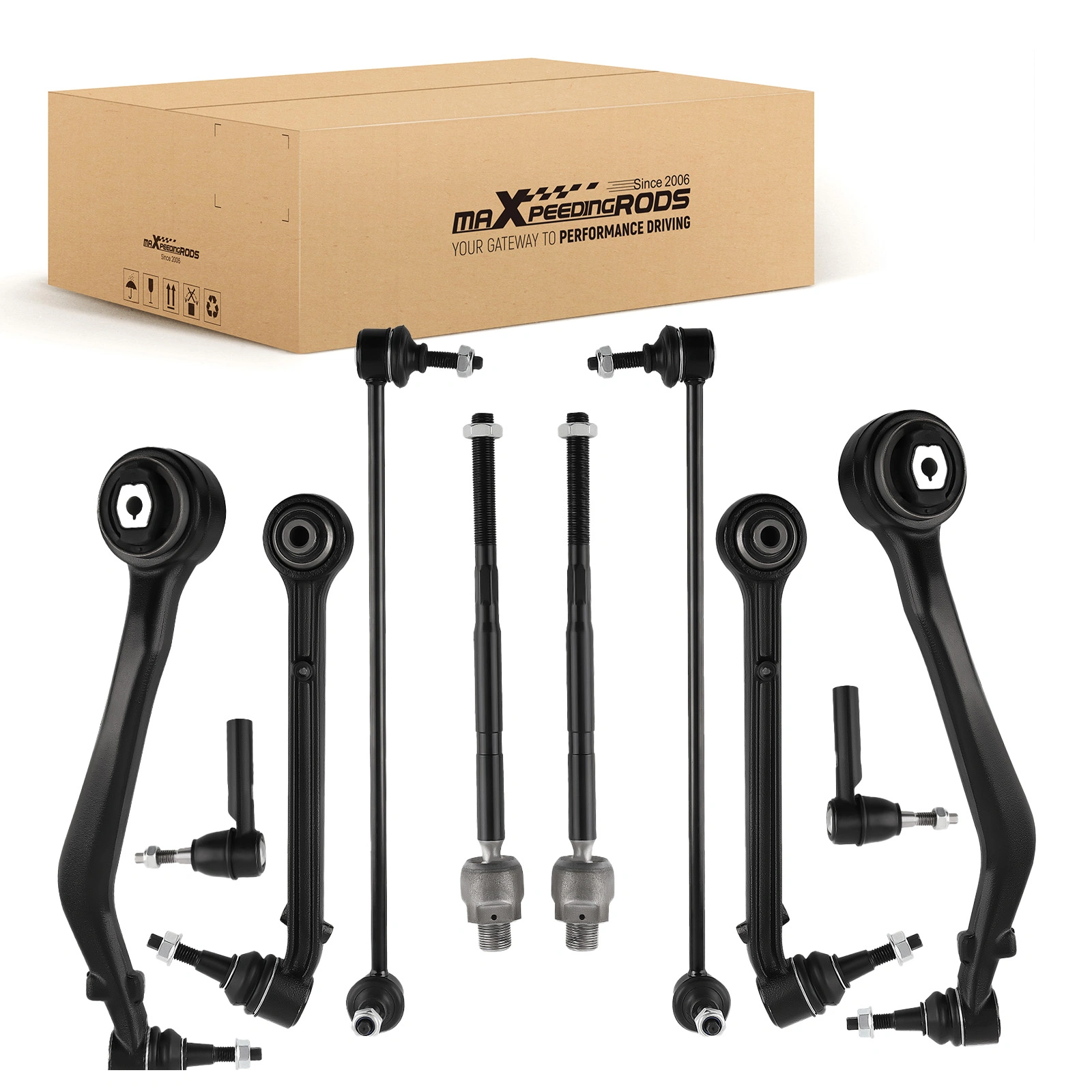 10 PCS Front Control Arm Sway Bar Links Tie Rod Kit for Chevrolet Camaro 2010-2015 view 6