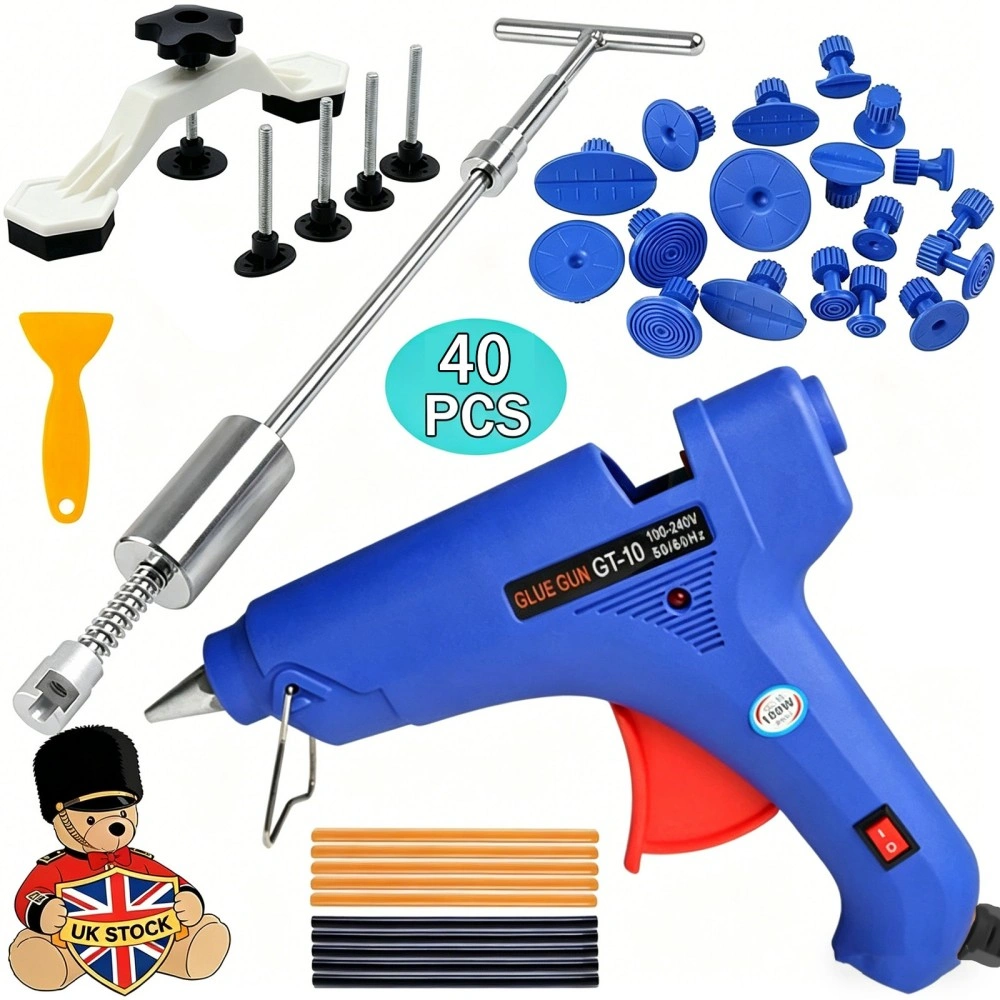 40Pcs Car Paintless Dent Removal Kit Slide Hammer PDR Glue Gun Puller Tool Set view 2