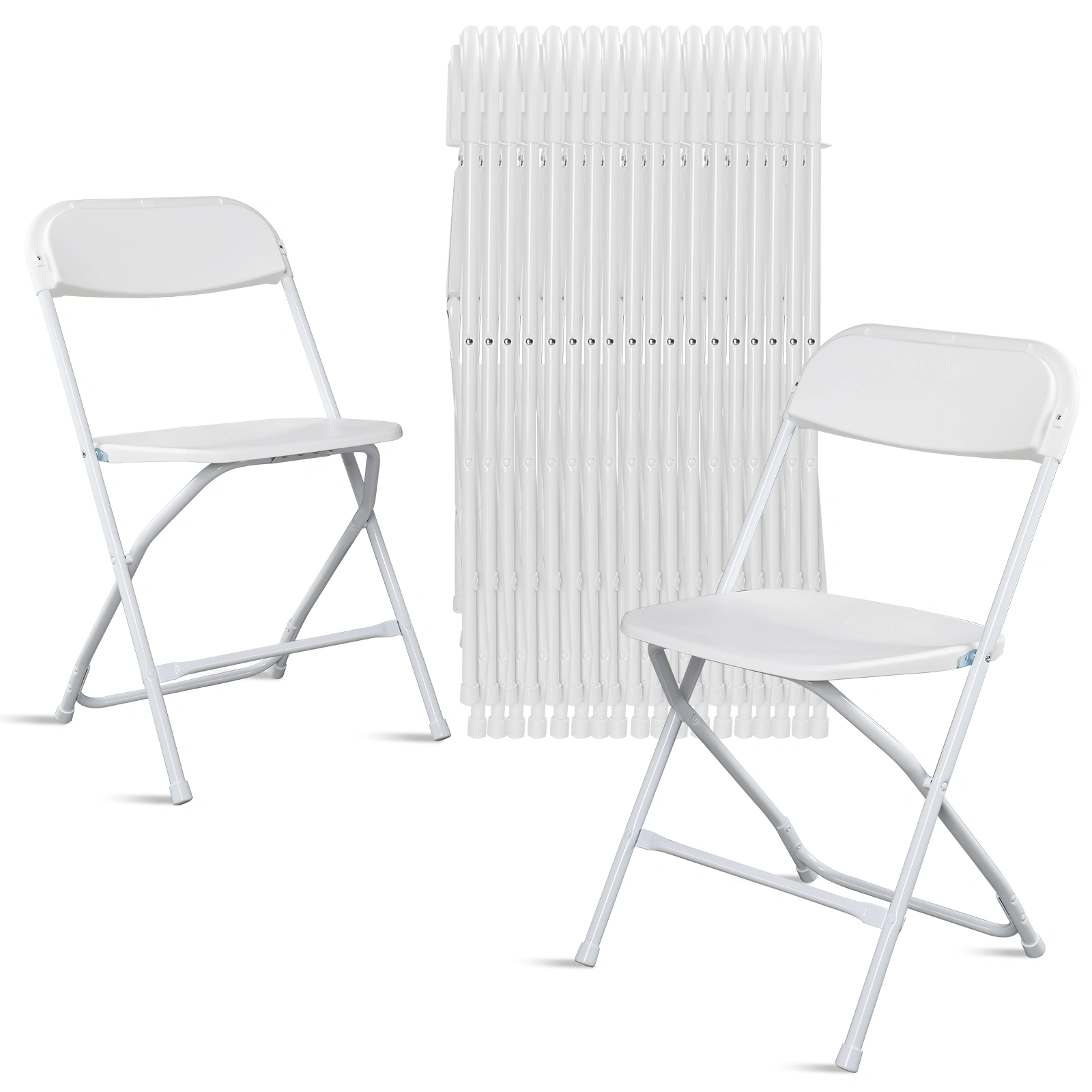 10pcs Injection Molding Classic Garden Plastic Folding Chair White view 13