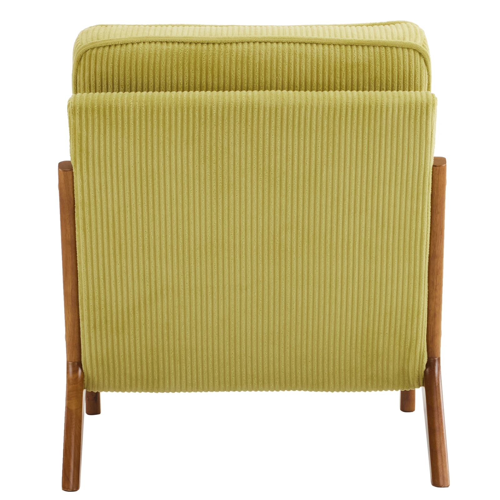 Low Arm Accent Chair - Olive Green Corduroy Upholstered Indoor Lounge Chair, Compact Single Seater with Sturdy Frame (330LBS Weight Capacity) view 18