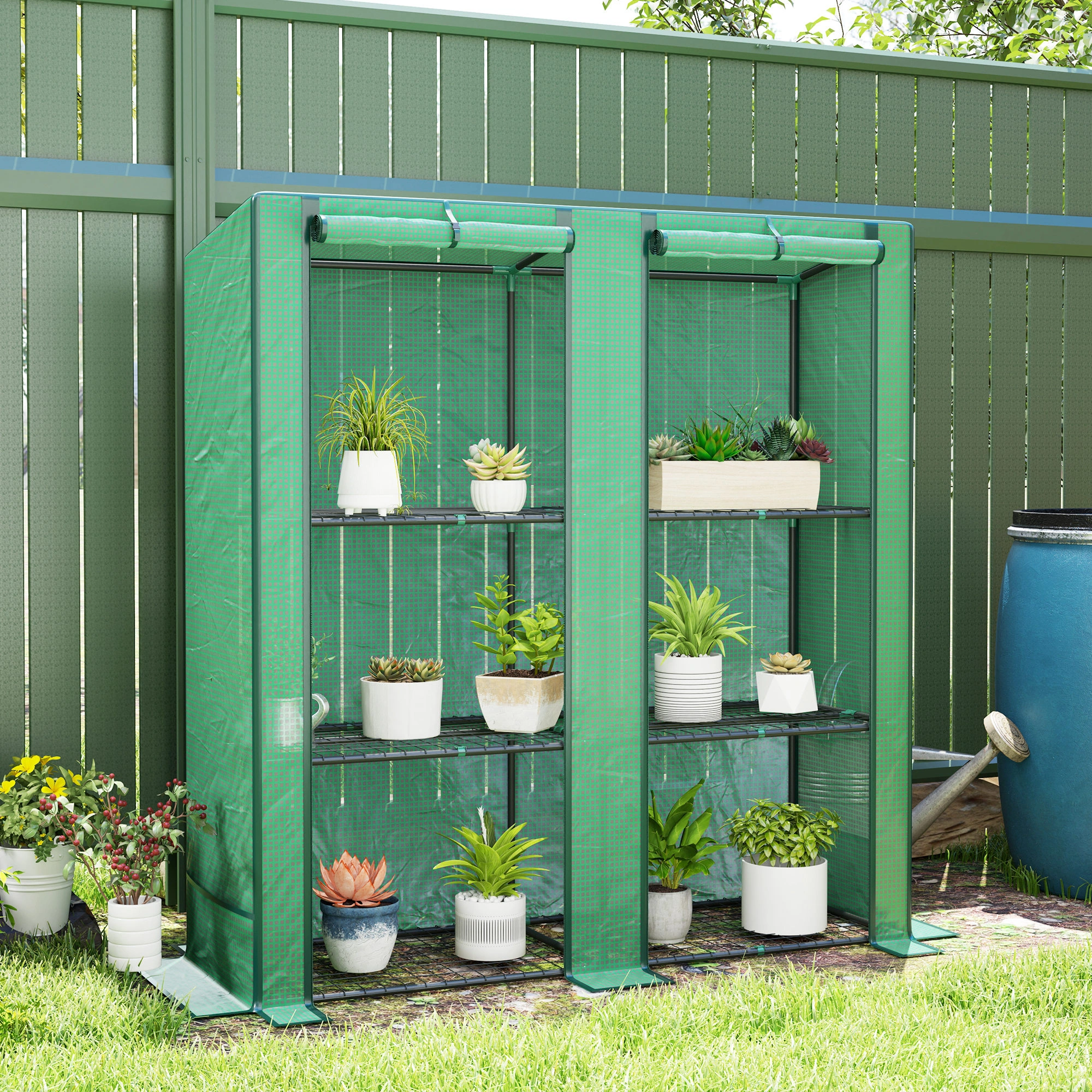 Mini Walk-in Greenhouse Tunnel Cold Frame Plant Grow House Portable Garden Hoop Cover