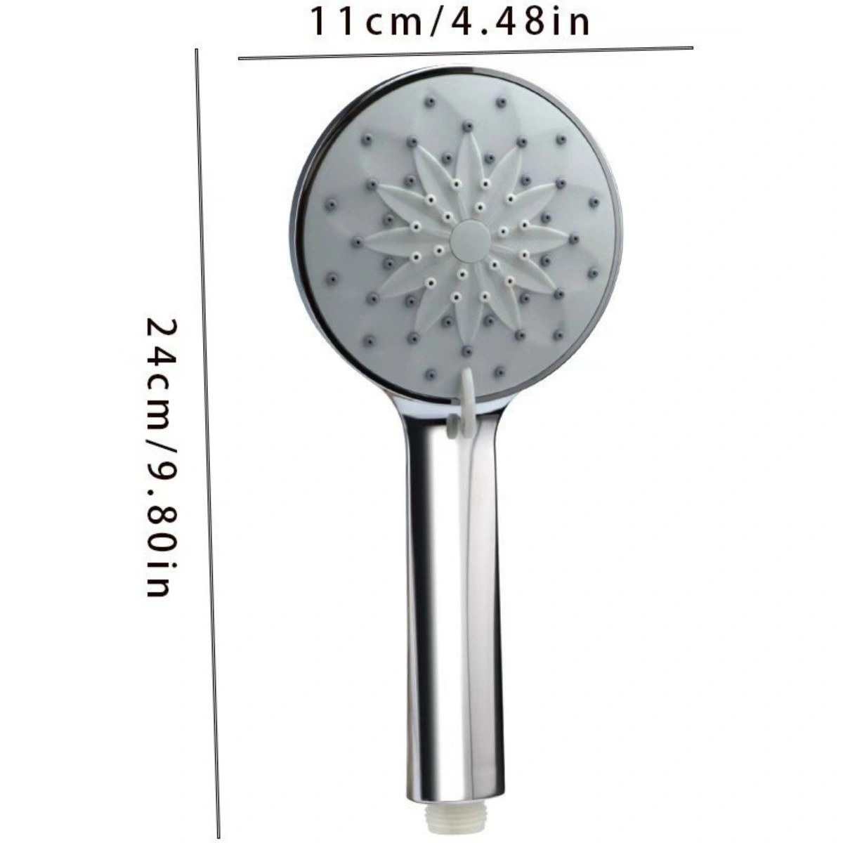 6 Spray Settings High Pressure Shower Head Spray Lotus Spray Head W/ 1.5m Hose Set view 2