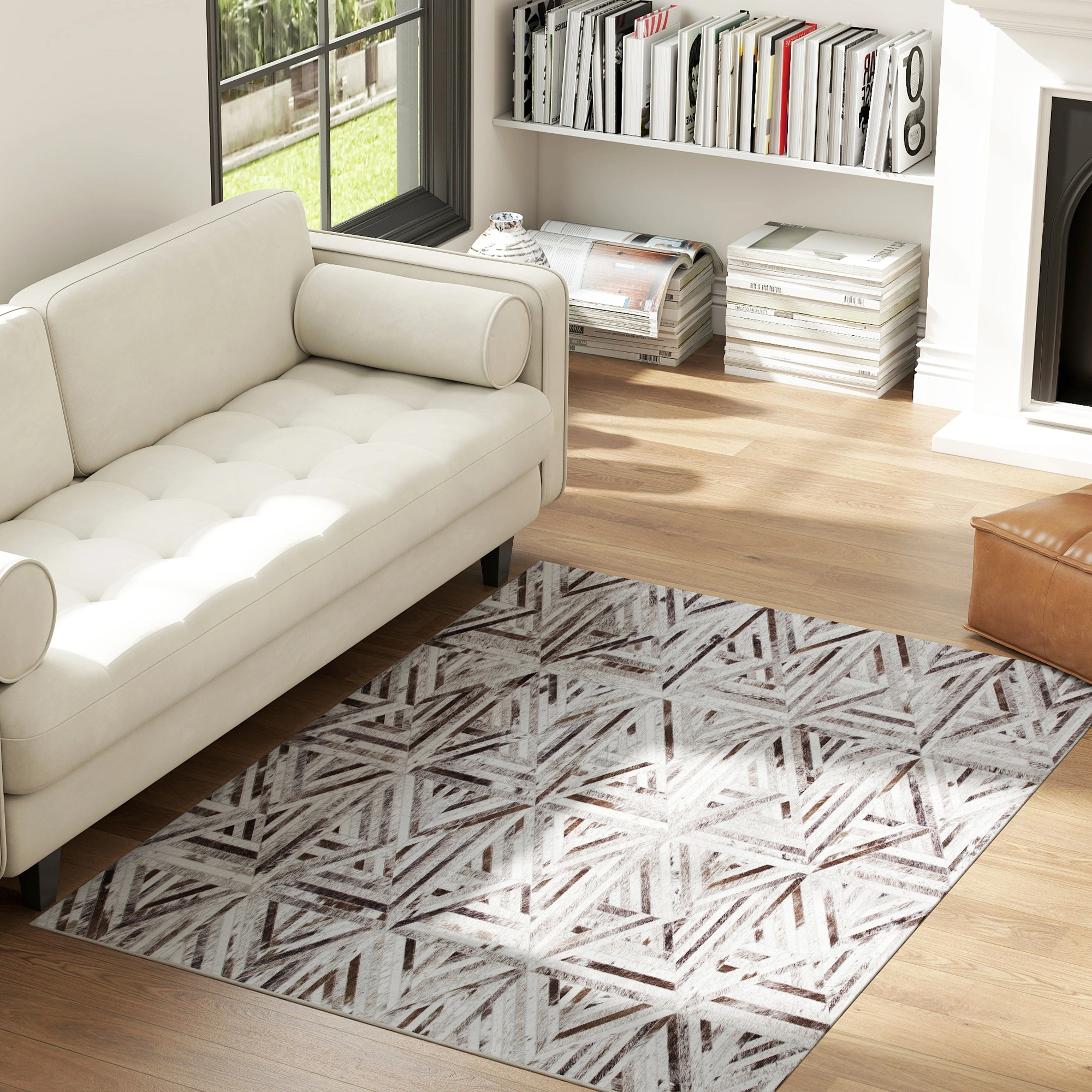 Cozy Plush Area Rug - Soft Decorative Floor Carpet for Living Room, Bedroom, Home Interior Design