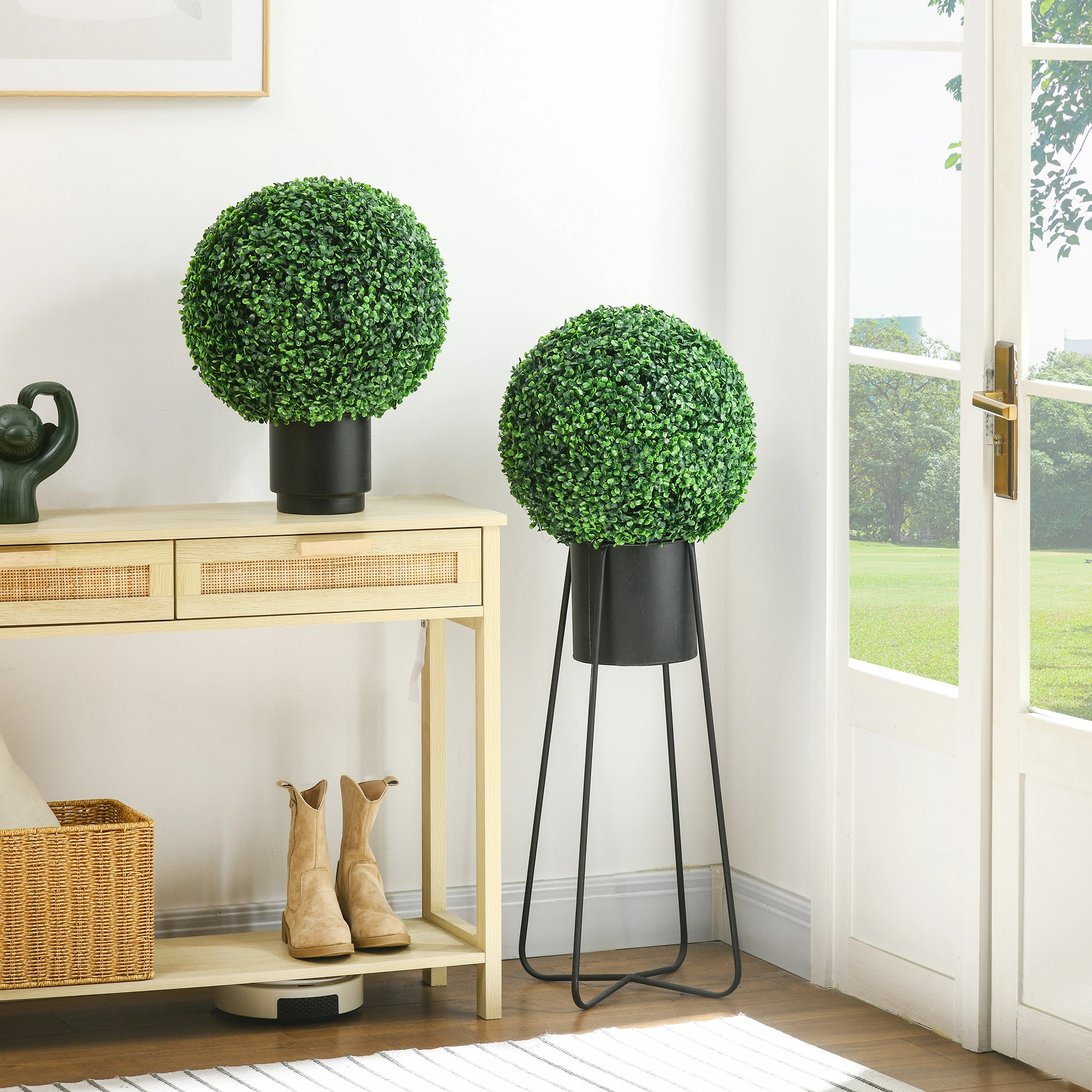 Faux Artificial Plant Greenery for Home Garden Indoor Outdoor Decor - Realistic Silk Fake Plants Arrangement