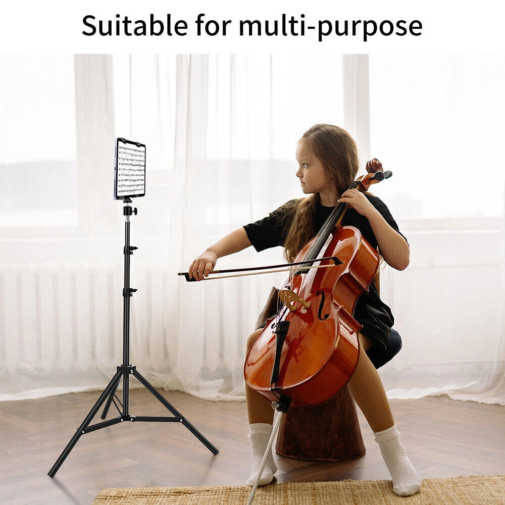 Universal Phone Table Floor Stand Tripod Mount Holder for iPhone iPad Tablet 5.5-11 inch