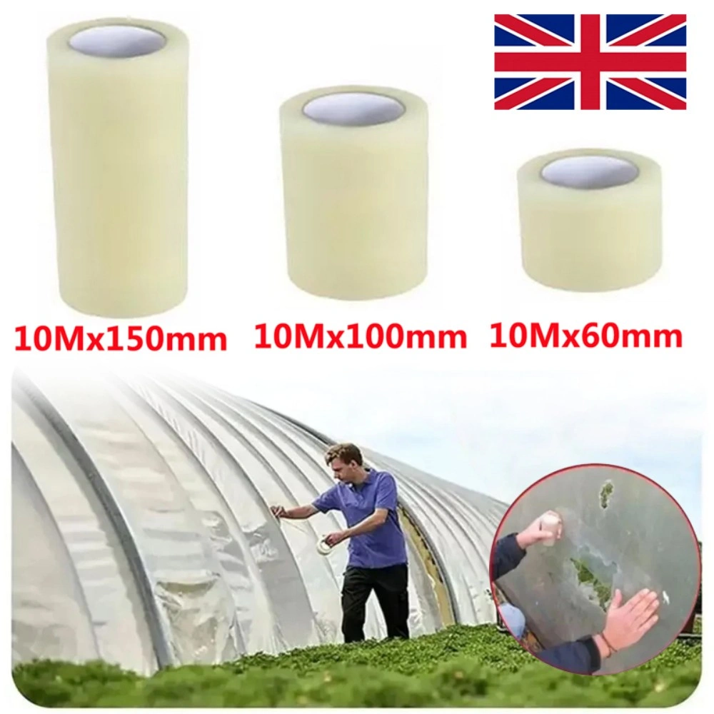 Extra Strong Adhesive Greenhouse Repair Tape Clear Polythene Polytunnel repair-10m*6cm view 2