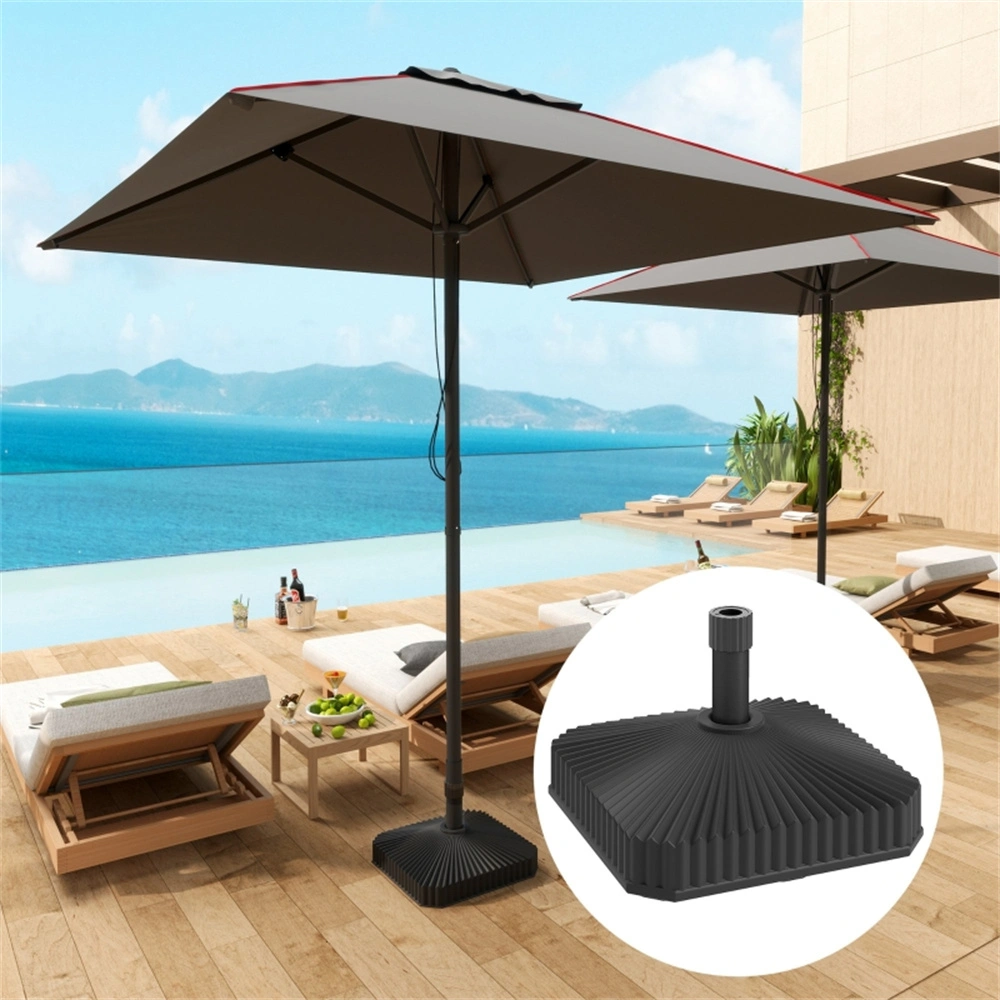 Heavy Duty Umbrella Base - Round Patio Market Umbrella Stand for Outdoor Deck & Garden view 2