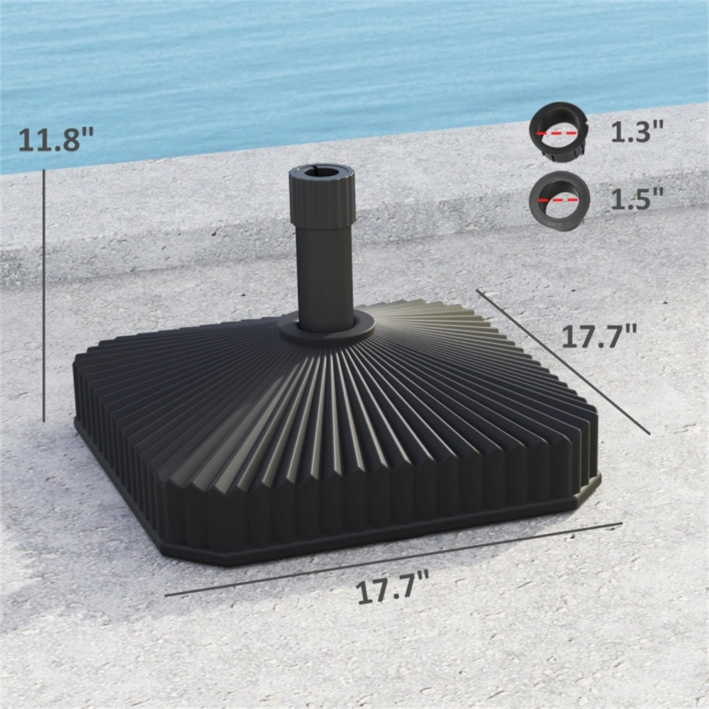 Heavy Duty Umbrella Base - Round Patio Market Umbrella Stand for Outdoor Deck & Garden view 3