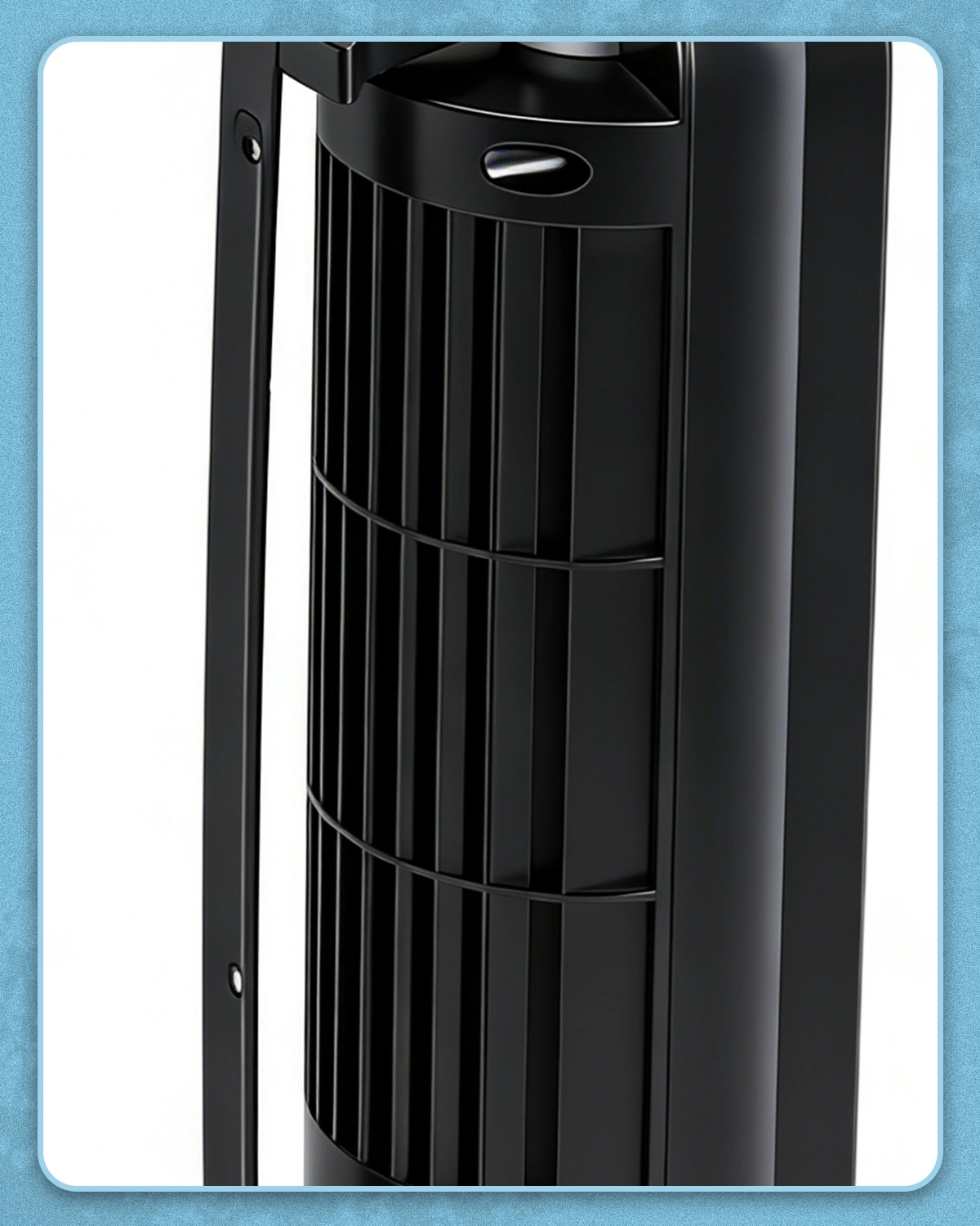 US Standard RTW-CR Tower Fan, 110V, 25W, 16 Inch Mini Column Tower Fan, Touch Control with Remote, Plastic Body, Copper Motor, Black, 3 Speed, Oscillating, 9-Hour Timer, Floor & Wall Mount for Home Use view 9
