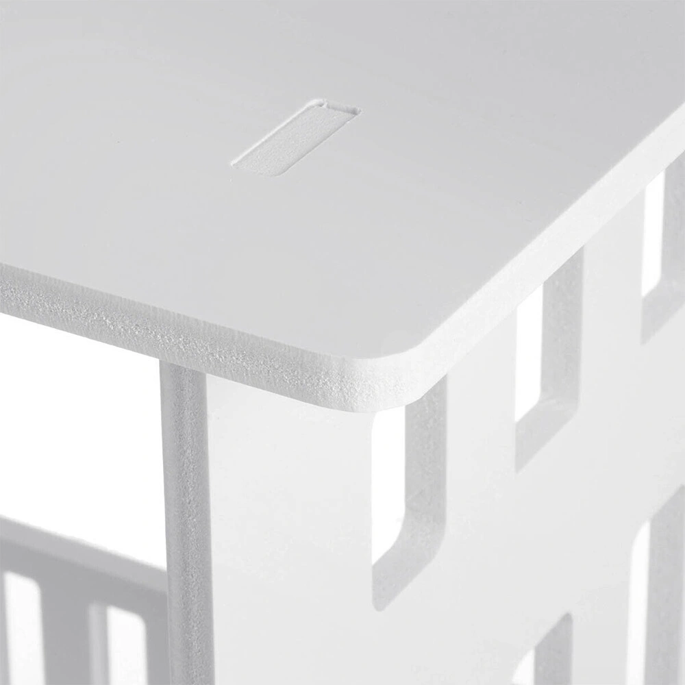 White Small Side Table with Storage Rack, Multi-Function Tea Coffee Bedside Table for Sofa Living Room UK view 5