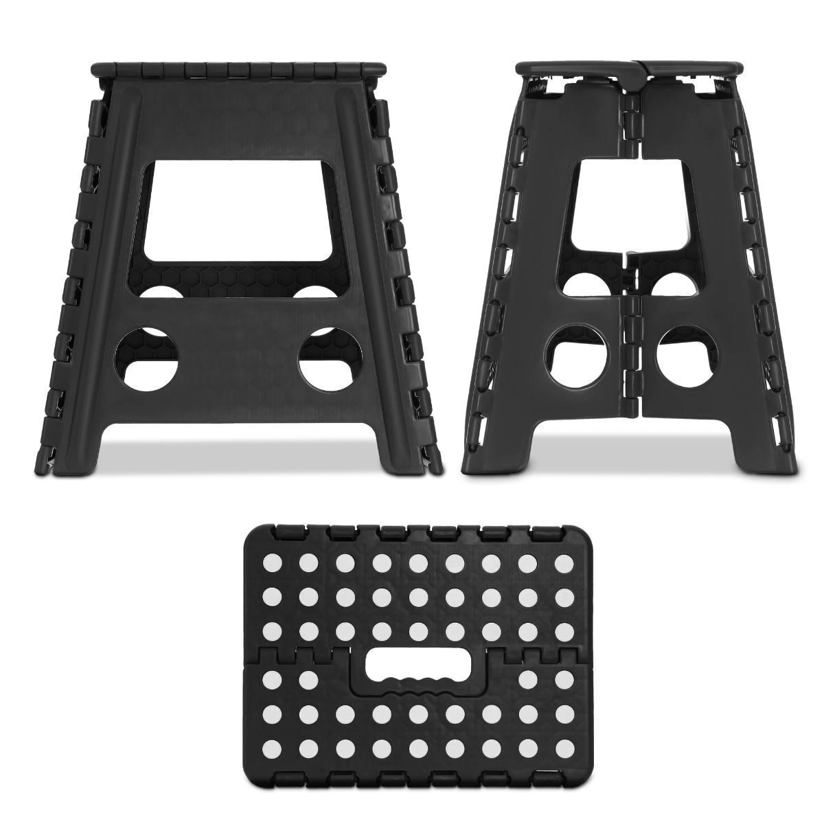Heavy Duty 150KG Folding Step Stool, Large Capacity Multi-Purpose Step Ladder, Non-Slip Foldable Stool for Home Kitchen Gardening view 4