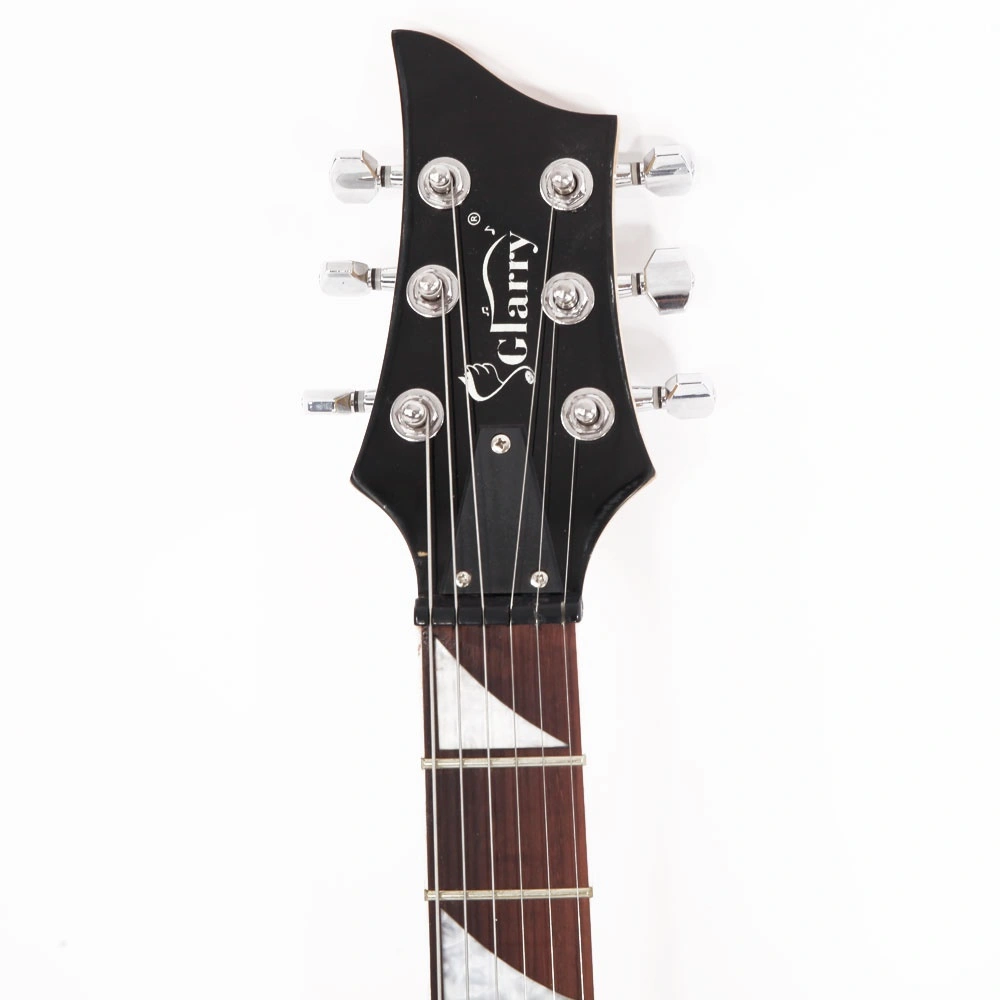Flame Shaped Electric Guitar 20W HSH Pickup, Beginner Guitar Set with Bag Strap Picks Cable Wrench Tool - Sunset view 11