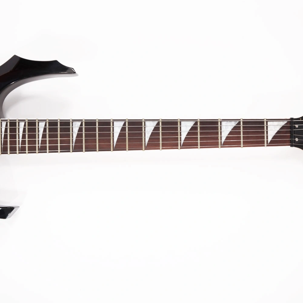 Flame Shaped Electric Guitar 20W HSH Pickup, Beginner Guitar Set with Bag Strap Picks Cable Wrench Tool - Sunset view 12